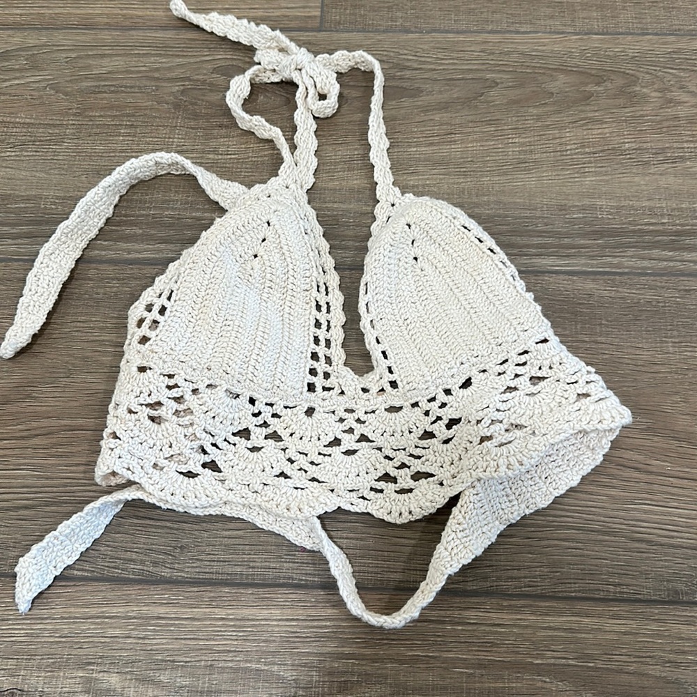 LA hearts crochet swim/halter top
